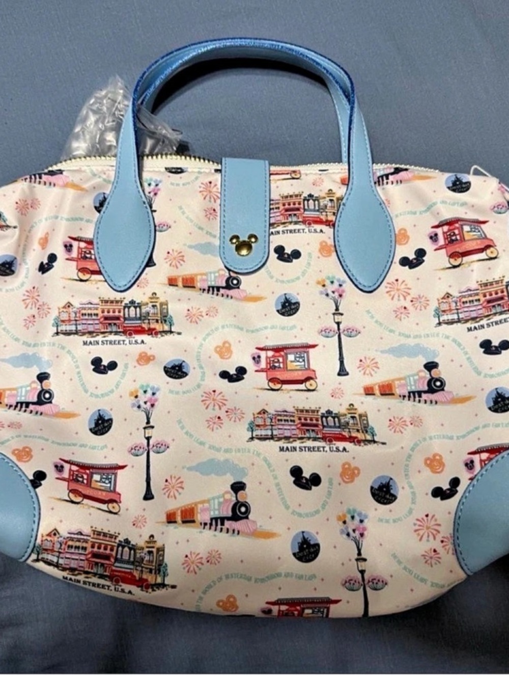 Disney Parks x Stoney Clover Lane Main Street U.S.A. Crossbody Purse Pink